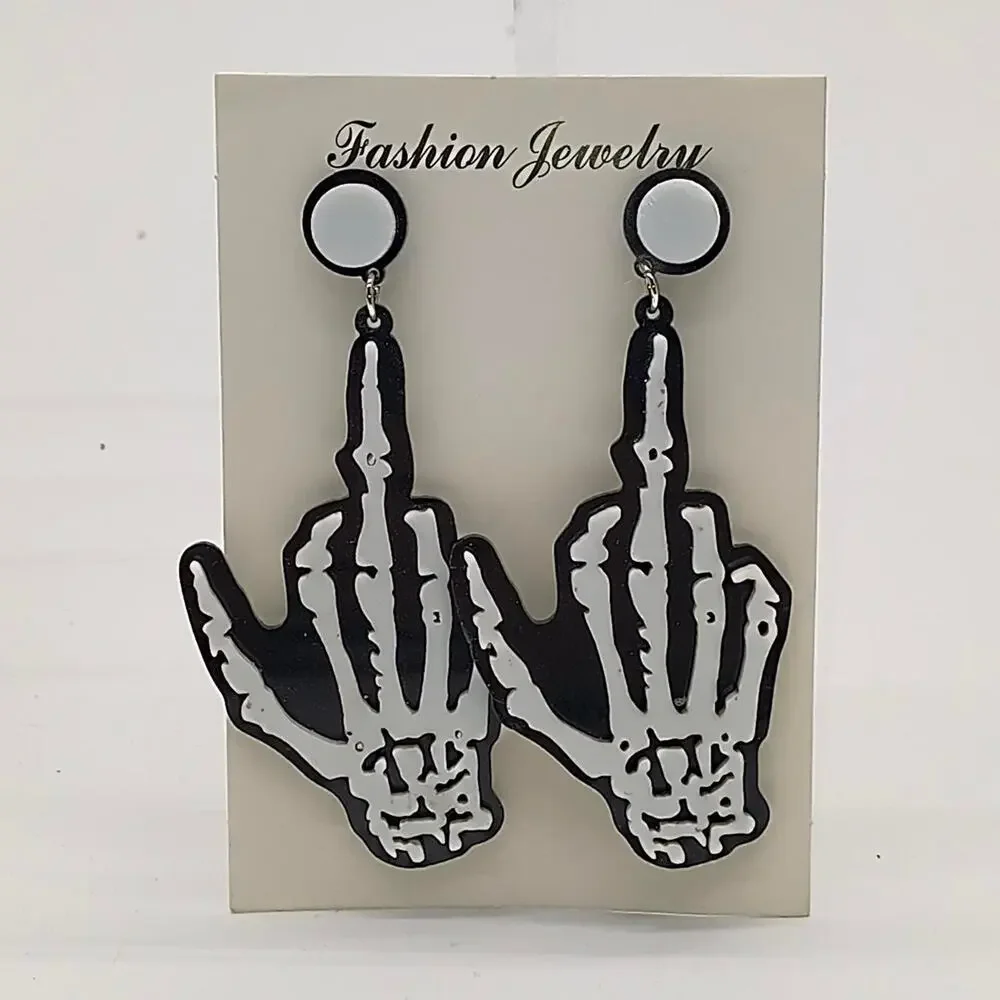 Black white skeleton hand
